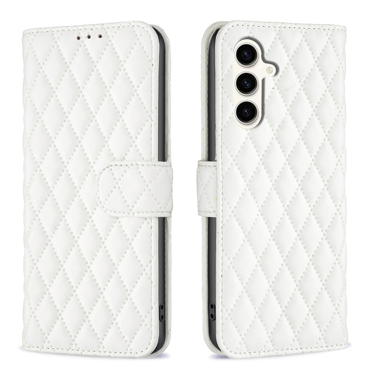 Custodia per telefono in pelle con portafoglio a reticolo diamantato, For Samsung Galaxy S25 5G, For Samsung Galaxy S25+ 5G, For Samsung Galaxy S25 Ultra 5G, For Samsung Galaxy S24 FE 5G