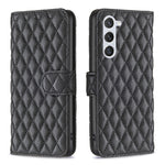 Custodia per telefono in pelle con portafoglio a reticolo diamantato, For Samsung Galaxy S25 5G, For Samsung Galaxy S25+ 5G, For Samsung Galaxy S25 Ultra 5G, For Samsung Galaxy S24 FE 5G