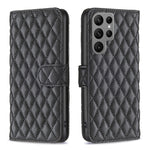 Custodia per telefono in pelle con portafoglio a reticolo diamantato, For Samsung Galaxy S25 5G, For Samsung Galaxy S25+ 5G, For Samsung Galaxy S25 Ultra 5G, For Samsung Galaxy S24 FE 5G