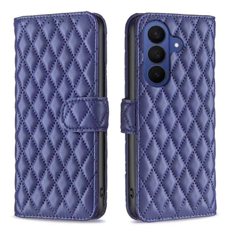 Custodia per telefono in pelle con portafoglio a reticolo diamantato, For Galaxy S26 FE 5G, For Samsung Galaxy S26+ 5G, For Samsung Galaxy S26 Ultra 5G, For Samsung Galaxy S26 5G