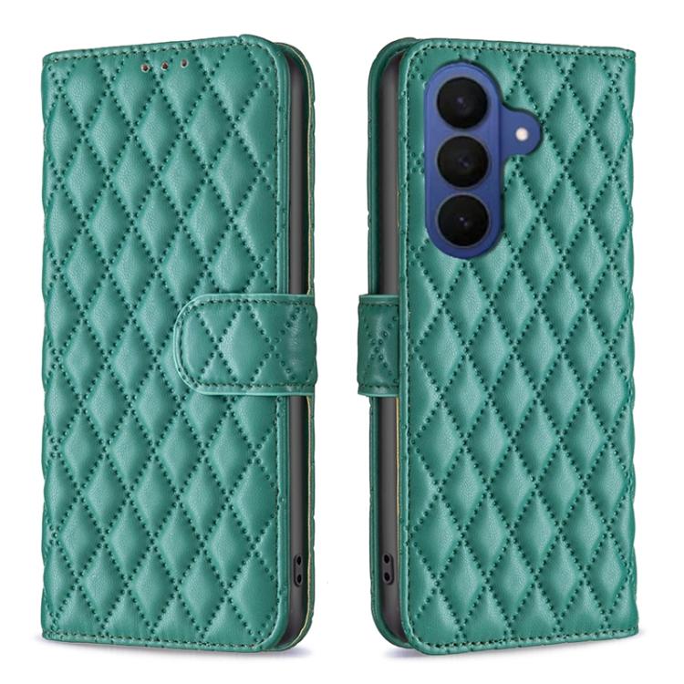 Custodia per telefono in pelle con portafoglio a reticolo diamantato, For Galaxy S26 FE 5G, For Samsung Galaxy S26+ 5G, For Samsung Galaxy S26 Ultra 5G, For Samsung Galaxy S26 5G