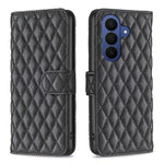 Custodia per telefono in pelle con portafoglio a reticolo diamantato, For Galaxy S26 FE 5G, For Samsung Galaxy S26+ 5G, For Samsung Galaxy S26 Ultra 5G, For Samsung Galaxy S26 5G