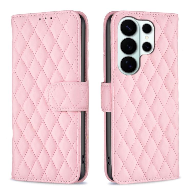 Custodia per telefono in pelle con portafoglio a reticolo diamantato, For Galaxy S26 FE 5G, For Samsung Galaxy S26+ 5G, For Samsung Galaxy S26 Ultra 5G, For Samsung Galaxy S26 5G