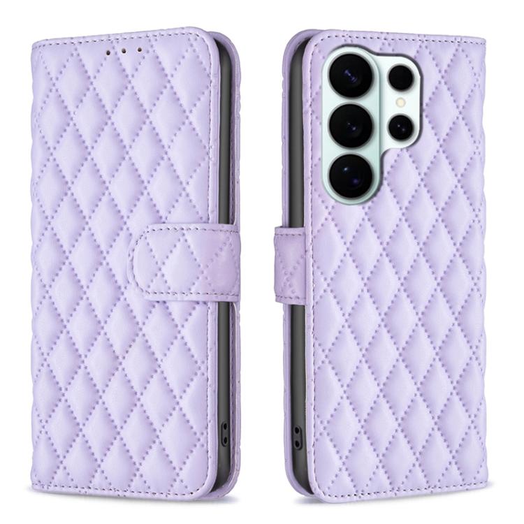 Custodia per telefono in pelle con portafoglio a reticolo diamantato, For Galaxy S26 FE 5G, For Samsung Galaxy S26+ 5G, For Samsung Galaxy S26 Ultra 5G, For Samsung Galaxy S26 5G