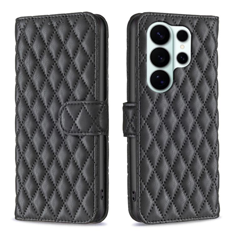 Custodia per telefono in pelle con portafoglio a reticolo diamantato, For Galaxy S26 FE 5G, For Samsung Galaxy S26+ 5G, For Samsung Galaxy S26 Ultra 5G, For Samsung Galaxy S26 5G
