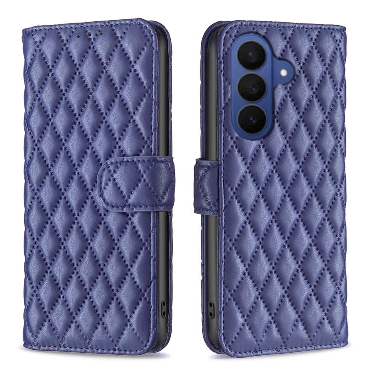 Custodia per telefono in pelle con portafoglio a reticolo diamantato, For Galaxy S26 FE 5G, For Samsung Galaxy S26+ 5G, For Samsung Galaxy S26 Ultra 5G, For Samsung Galaxy S26 5G