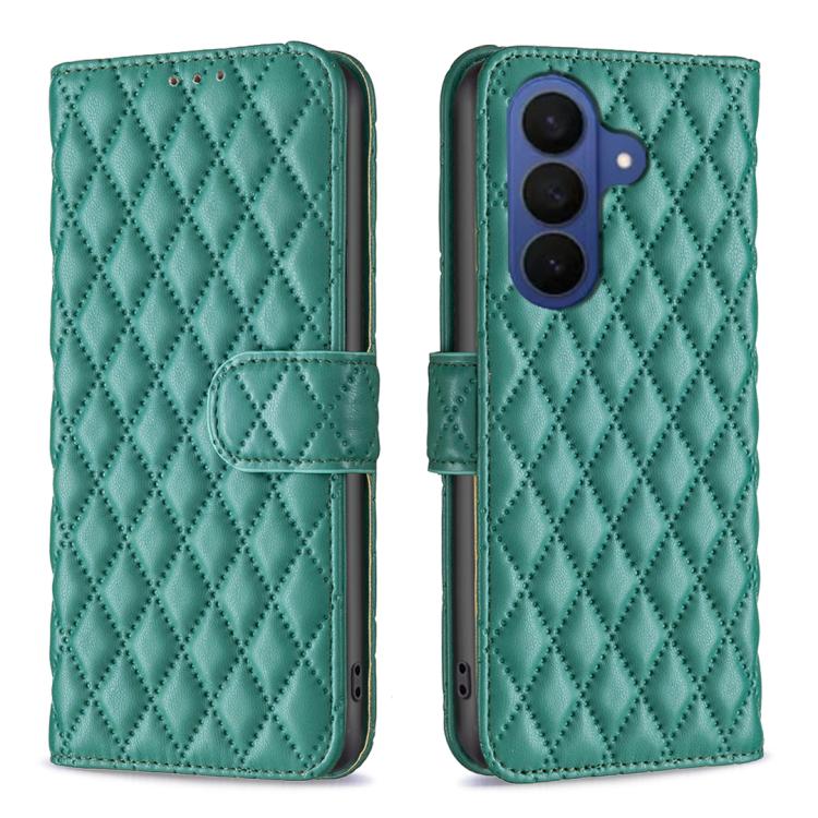 Custodia per telefono in pelle con portafoglio a reticolo diamantato, For Galaxy S26 FE 5G, For Samsung Galaxy S26+ 5G, For Samsung Galaxy S26 Ultra 5G, For Samsung Galaxy S26 5G