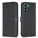 Custodia per telefono in pelle goffrata a quattro foglie, For Galaxy S26 FE 5G, For Samsung Galaxy S25 Edge 5G, For Samsung Galaxy S25 Ultra 5G, For Samsung Galaxy S24 FE 5G