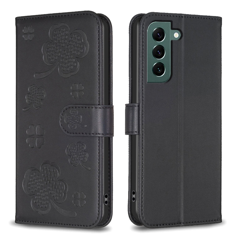 Custodia per telefono in pelle goffrata a quattro foglie, For Galaxy S26 FE 5G, For Samsung Galaxy S25 Edge 5G, For Samsung Galaxy S25 Ultra 5G, For Samsung Galaxy S24 FE 5G