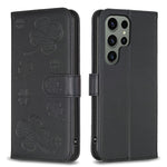 Custodia per telefono in pelle goffrata a quattro foglie, For Galaxy S26 FE 5G, For Samsung Galaxy S25 Edge 5G, For Samsung Galaxy S25 Ultra 5G, For Samsung Galaxy S24 FE 5G