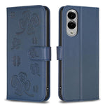 Custodia per telefono in pelle goffrata a quattro foglie, For Galaxy S26 FE 5G, For Samsung Galaxy S25 Edge 5G, For Samsung Galaxy S25 Ultra 5G, For Samsung Galaxy S24 FE 5G