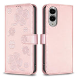 Custodia per telefono in pelle goffrata a quattro foglie, For Galaxy S26 FE 5G, For Samsung Galaxy S25 Edge 5G, For Samsung Galaxy S25 Ultra 5G, For Samsung Galaxy S24 FE 5G