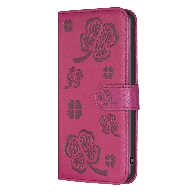 Custodia per telefono in pelle goffrata a quattro foglie, For Galaxy S26 FE 5G, For Samsung Galaxy S25 Edge 5G, For Samsung Galaxy S25 Ultra 5G, For Samsung Galaxy S24 FE 5G