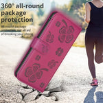 Custodia per telefono in pelle goffrata a quattro foglie, For Galaxy S26 FE 5G, For Samsung Galaxy S25 Edge 5G, For Samsung Galaxy S25 Ultra 5G, For Samsung Galaxy S24 FE 5G