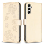 Custodia per telefono in pelle goffrata a quattro foglie, For Galaxy S26 FE 5G, For Samsung Galaxy S25 Edge 5G, For Samsung Galaxy S25 Ultra 5G, For Samsung Galaxy S24 FE 5G