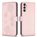 Custodia per telefono in pelle goffrata a quattro foglie, For Galaxy S26 FE 5G, For Samsung Galaxy S25 Edge 5G, For Samsung Galaxy S25 Ultra 5G, For Samsung Galaxy S24 FE 5G