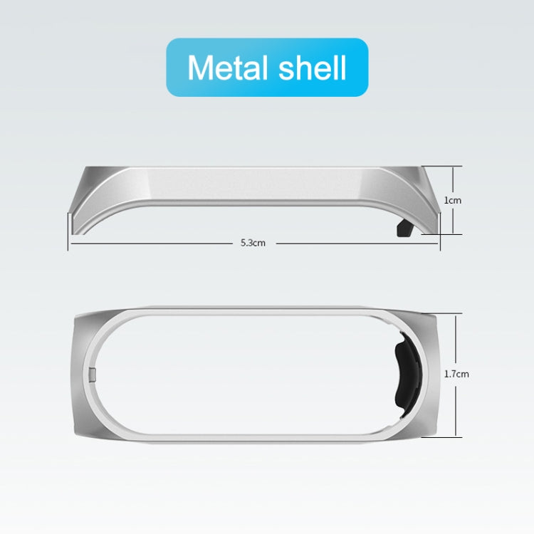 Per cinturino di ricambio in metallo milanese Xiaomi Mi Band 4/3, Silver, Black, Rose Gold, Rose Pink, Black Red, Black Green, Pink, Colorful, Green, Pearlescent Blue, Blue, Purple, Red