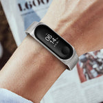Per cinturino di ricambio in metallo milanese Xiaomi Mi Band 4/3, Silver, Black, Rose Gold, Rose Pink, Black Red, Black Green, Pink, Colorful, Green, Pearlescent Blue, Blue, Purple, Red