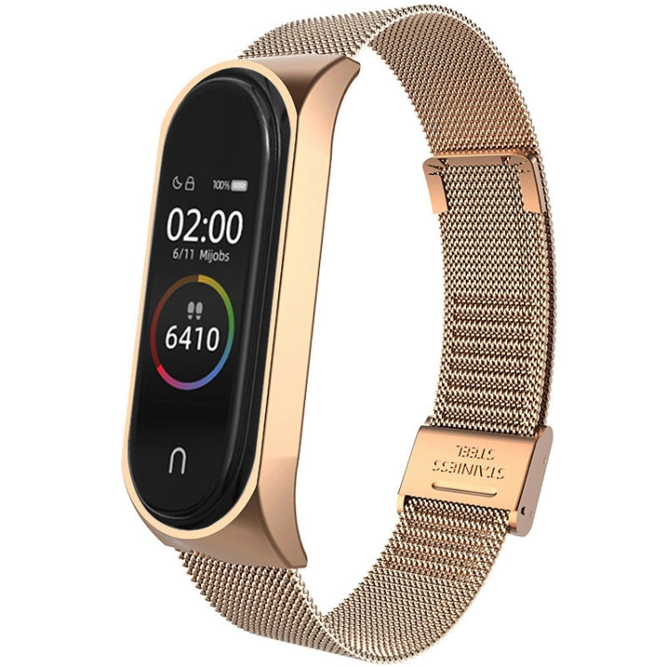 Per cinturino di ricambio in metallo milanese Xiaomi Mi Band 4/3, Silver, Black, Rose Gold, Rose Pink, Black Red, Black Green, Pink, Colorful, Green, Pearlescent Blue, Blue, Purple, Red