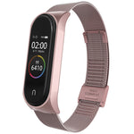Per cinturino di ricambio in metallo milanese Xiaomi Mi Band 4/3, Silver, Black, Rose Gold, Rose Pink, Black Red, Black Green, Pink, Colorful, Green, Pearlescent Blue, Blue, Purple, Red