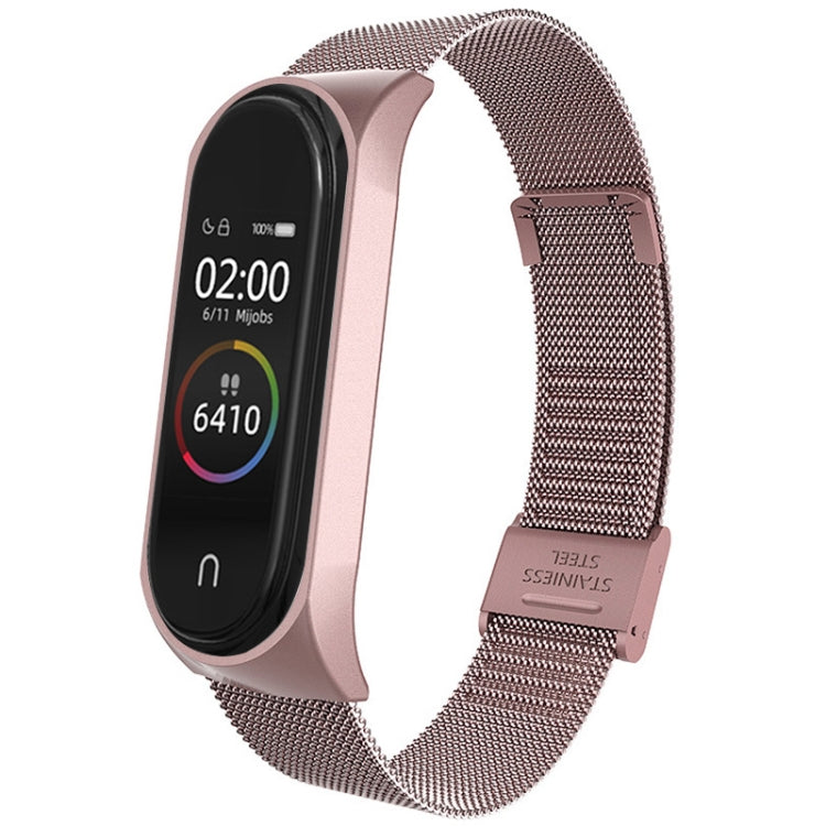 Per cinturino di ricambio in metallo milanese Xiaomi Mi Band 4/3, Silver, Black, Rose Gold, Rose Pink, Black Red, Black Green, Pink, Colorful, Green, Pearlescent Blue, Blue, Purple, Red