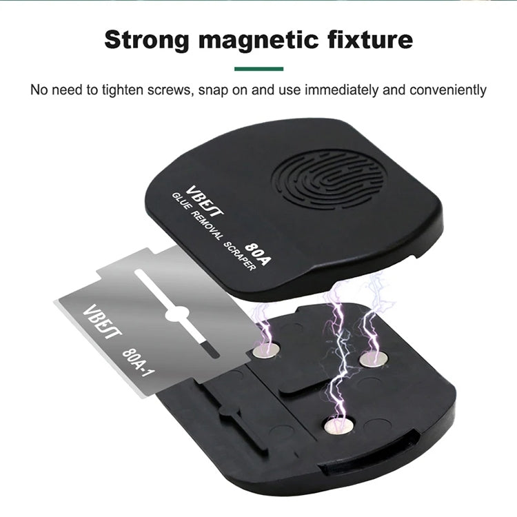 BEST VBST-80A 8 in 1 Multi-Purpose Stainless Steel Double-Sided Magnetic Glue Remover Scraper Set