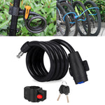 Lucchetto antifurto portatile per bicicletta Lucchetto per cavo in acciaio con telaio di blocco, A Style 100cm Black, A Style 120cm Black, B Style 100cm Black, B Style 120cm Black, B Style 150cm Black
