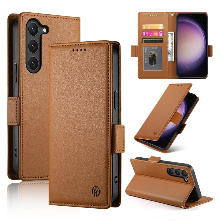 Custodia per telefono in pelle smerigliata magnetica con fibbia laterale, For Samsung Galaxy S23+ 5G, For Samsung Galaxy S23 5G, For Samsung Galaxy S21 FE 5G