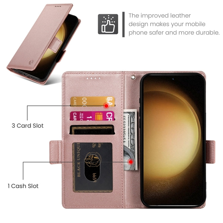 Custodia per telefono in pelle smerigliata magnetica con fibbia laterale, For Samsung Galaxy S23+ 5G, For Samsung Galaxy S23 5G, For Samsung Galaxy S21 FE 5G