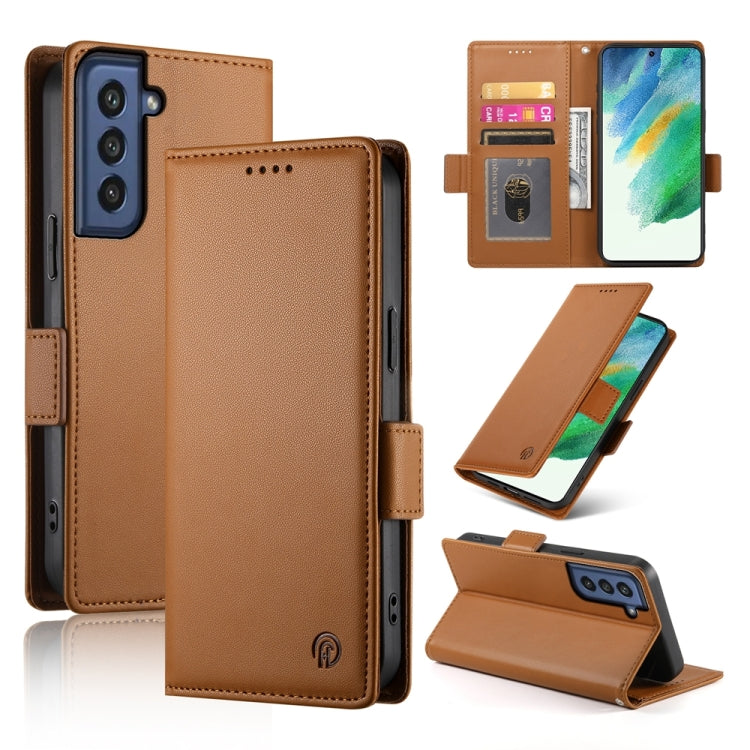 Custodia per telefono in pelle smerigliata magnetica con fibbia laterale, For Samsung Galaxy S23+ 5G, For Samsung Galaxy S23 5G, For Samsung Galaxy S21 FE 5G