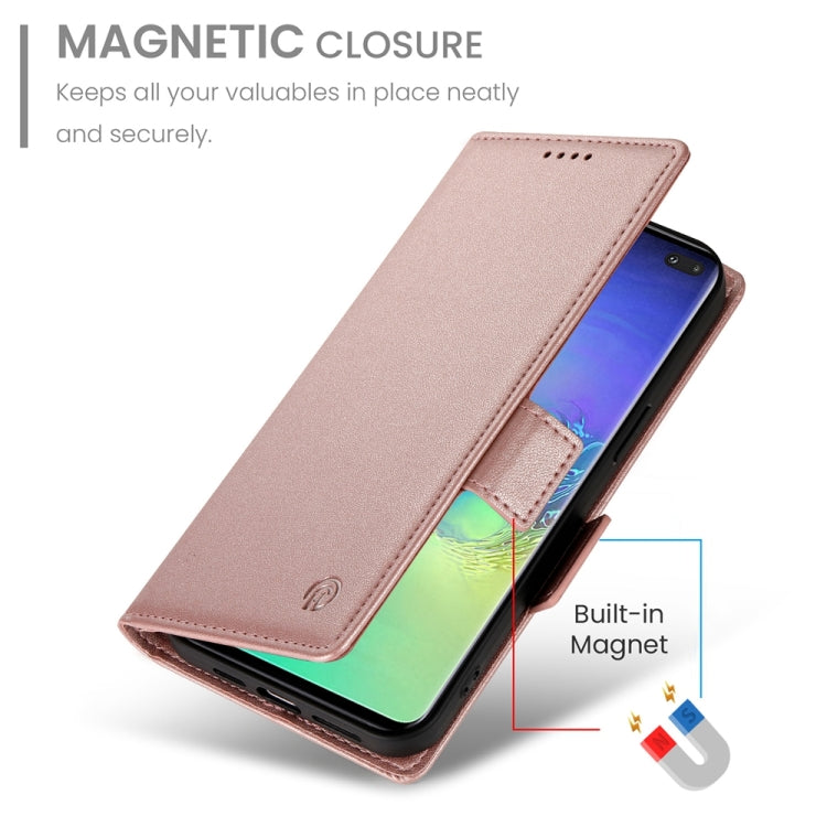 Custodia per telefono in pelle smerigliata magnetica con fibbia laterale, For Samsung Galaxy S10+, For Samsung Galaxy S10