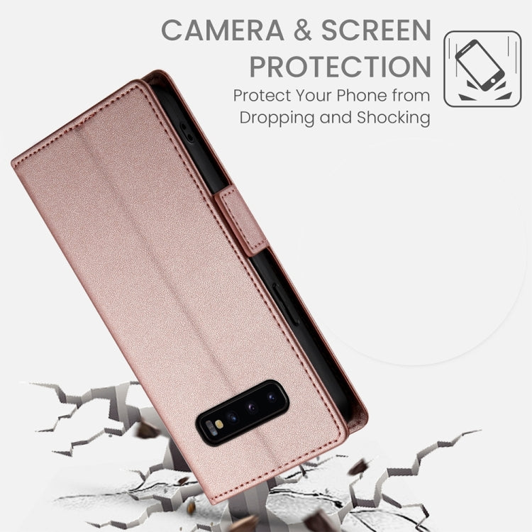 Custodia per telefono in pelle smerigliata magnetica con fibbia laterale, For Samsung Galaxy S10+, For Samsung Galaxy S10