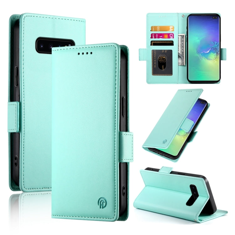 Custodia per telefono in pelle smerigliata magnetica con fibbia laterale, For Samsung Galaxy S10+, For Samsung Galaxy S10