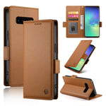 Custodia per telefono in pelle smerigliata magnetica con fibbia laterale, For Samsung Galaxy S10+, For Samsung Galaxy S10