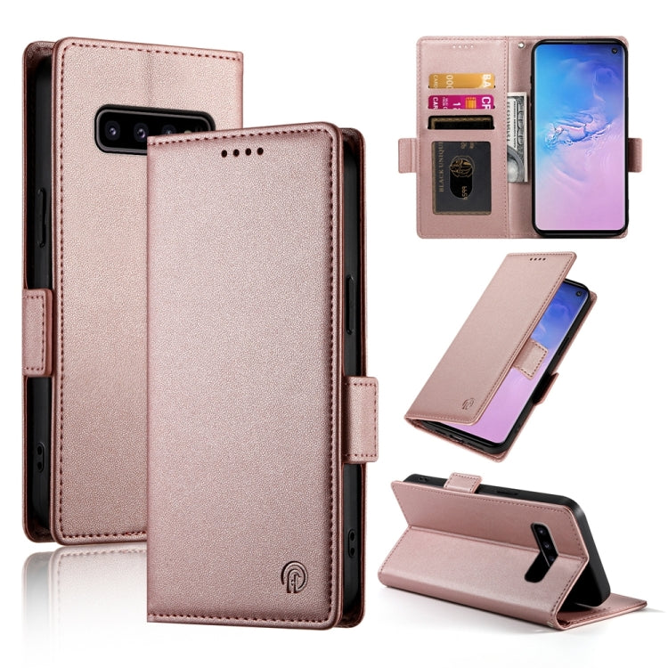 Custodia per telefono in pelle smerigliata magnetica con fibbia laterale, For Samsung Galaxy S10+, For Samsung Galaxy S10