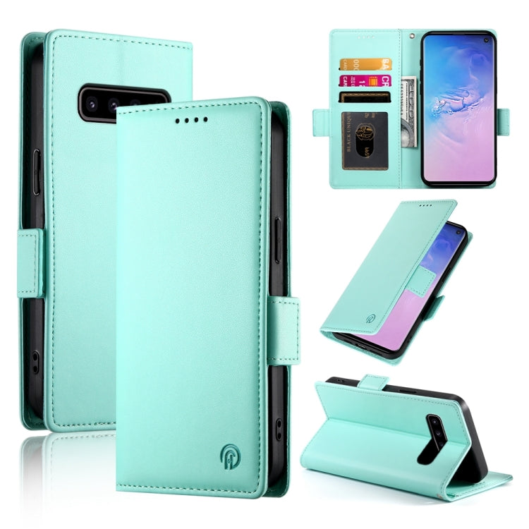 Custodia per telefono in pelle smerigliata magnetica con fibbia laterale, For Samsung Galaxy S10+, For Samsung Galaxy S10
