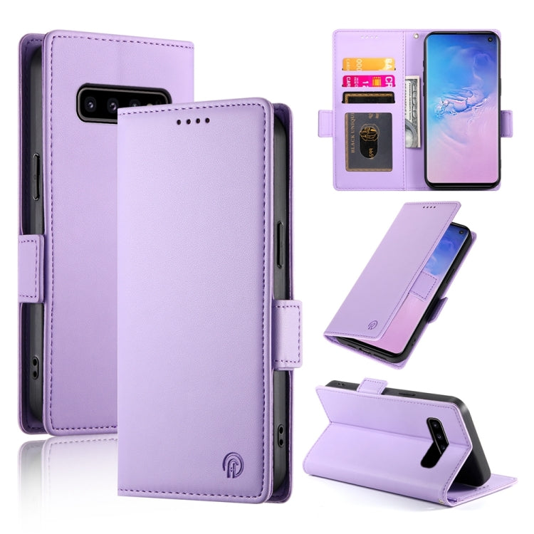 Custodia per telefono in pelle smerigliata magnetica con fibbia laterale, For Samsung Galaxy S10+, For Samsung Galaxy S10