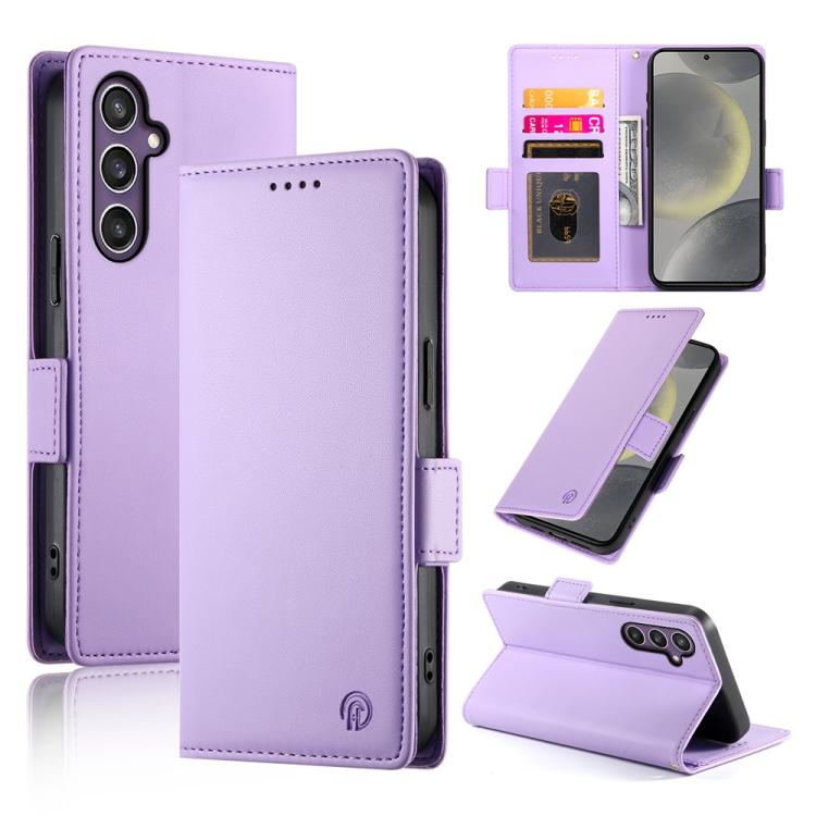 Custodia per telefono in pelle smerigliata magnetica con fibbia laterale, For Samsung Galaxy S25 Edge 5G, For Samsung Galaxy S25 5G, For Samsung Galaxy S25+ 5G