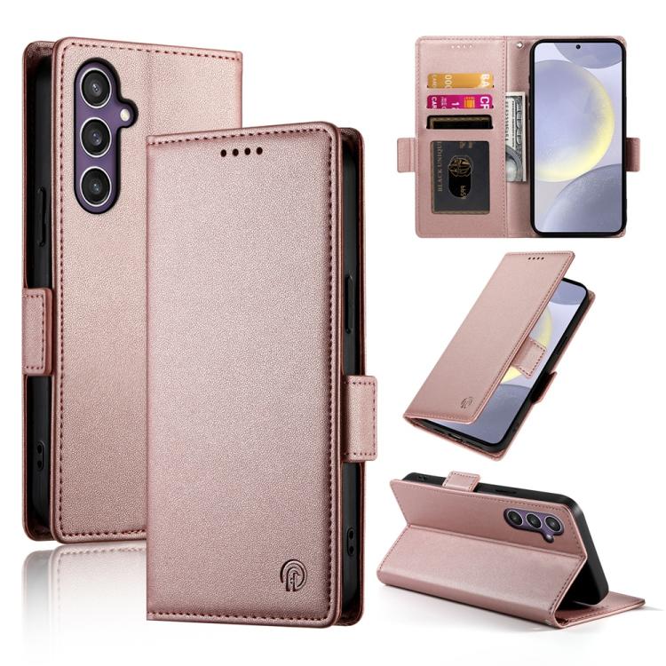 Custodia per telefono in pelle smerigliata magnetica con fibbia laterale, For Samsung Galaxy S25 Edge 5G, For Samsung Galaxy S25 5G, For Samsung Galaxy S25+ 5G