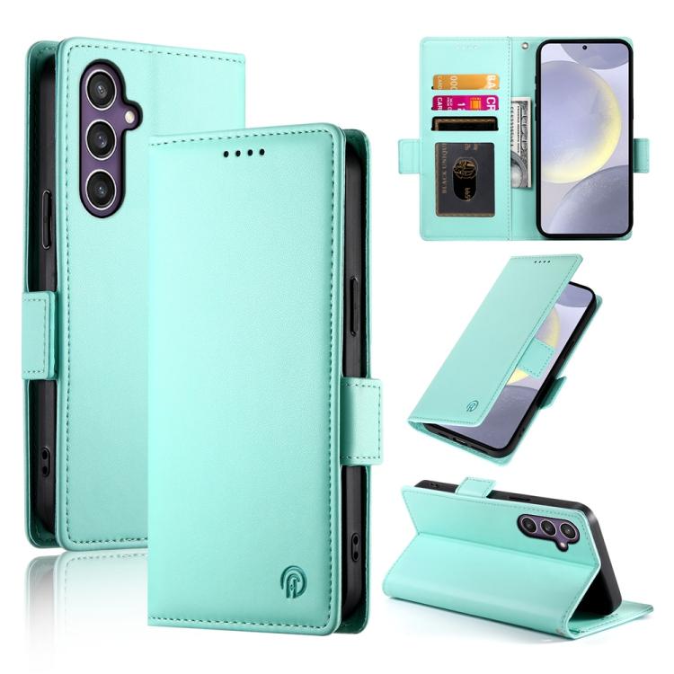 Custodia per telefono in pelle smerigliata magnetica con fibbia laterale, For Samsung Galaxy S25 Edge 5G, For Samsung Galaxy S25 5G, For Samsung Galaxy S25+ 5G