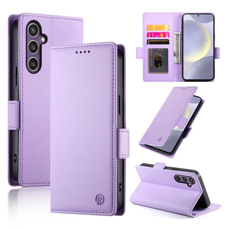 Custodia per telefono in pelle smerigliata magnetica con fibbia laterale, For Samsung Galaxy S25 Edge 5G, For Samsung Galaxy S25 5G, For Samsung Galaxy S25+ 5G