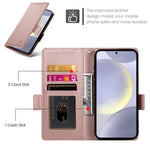 Custodia per telefono in pelle smerigliata magnetica con fibbia laterale, For Samsung Galaxy S25 Edge 5G, For Samsung Galaxy S25 5G, For Samsung Galaxy S25+ 5G