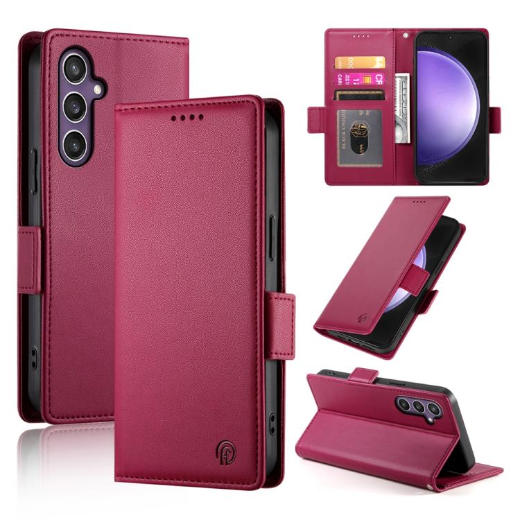 Custodia per telefono in pelle smerigliata magnetica con fibbia laterale, For Samsung Galaxy S26 Ultra 5G, For Samsung Galaxy S26 5G, For Samsung Galaxy S25 FE 5G