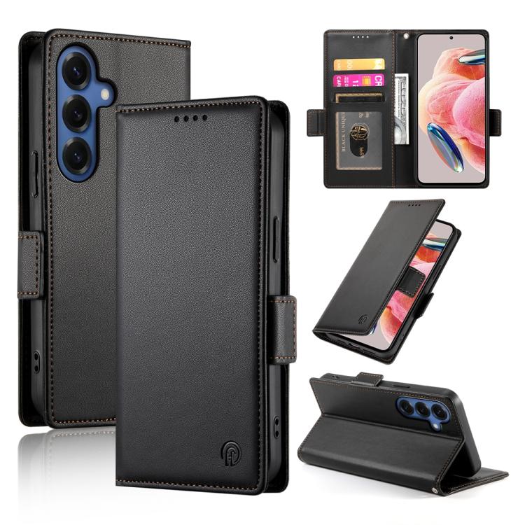 Custodia per telefono in pelle smerigliata magnetica con fibbia laterale, For Samsung Galaxy S26 Ultra 5G, For Samsung Galaxy S26 5G, For Samsung Galaxy S25 FE 5G