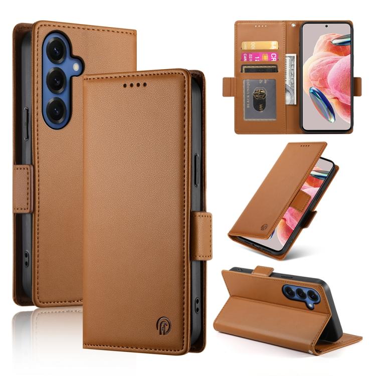 Custodia per telefono in pelle smerigliata magnetica con fibbia laterale, For Samsung Galaxy S26 Ultra 5G, For Samsung Galaxy S26 5G, For Samsung Galaxy S25 FE 5G