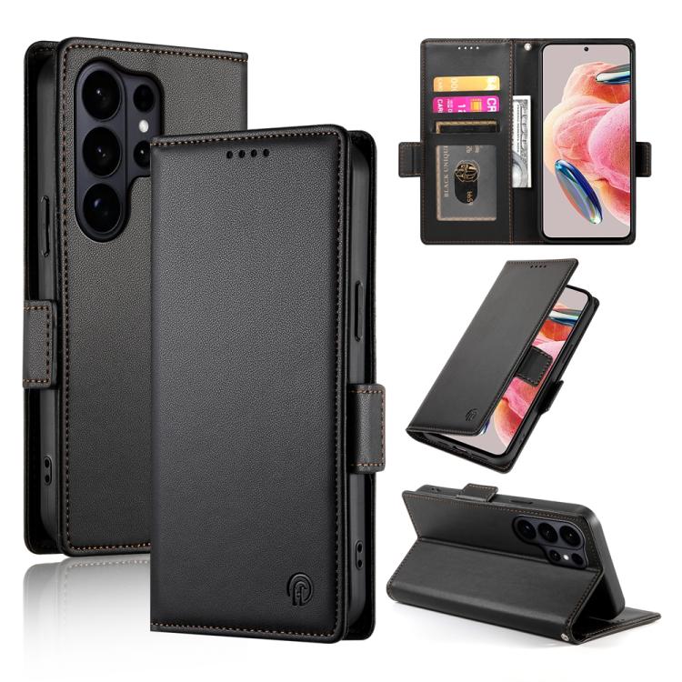 Custodia per telefono in pelle smerigliata magnetica con fibbia laterale, For Samsung Galaxy S26 Ultra 5G, For Samsung Galaxy S26 5G, For Samsung Galaxy S25 FE 5G