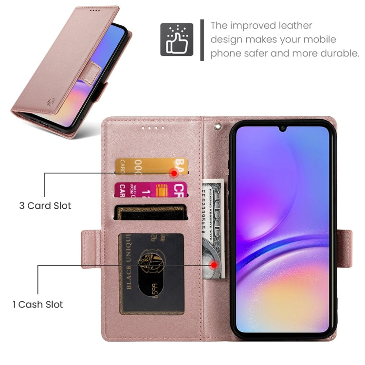 Custodia per telefono in pelle smerigliata magnetica con fibbia laterale, For Samsung Galaxy A05, For Samsung Galaxy A05s, For Samsung Galaxy A25 5G Global