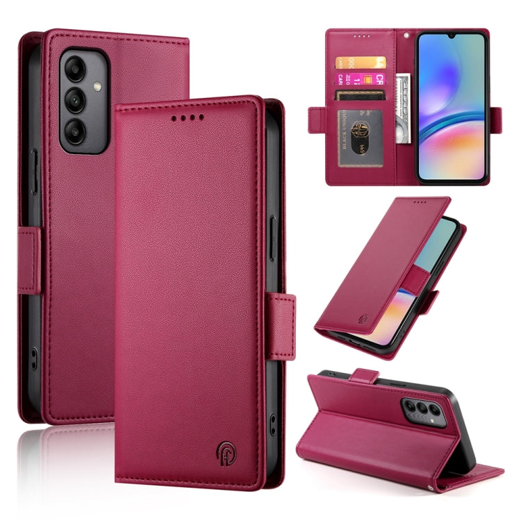 Custodia per telefono in pelle smerigliata magnetica con fibbia laterale, For Samsung Galaxy A05, For Samsung Galaxy A05s, For Samsung Galaxy A25 5G Global