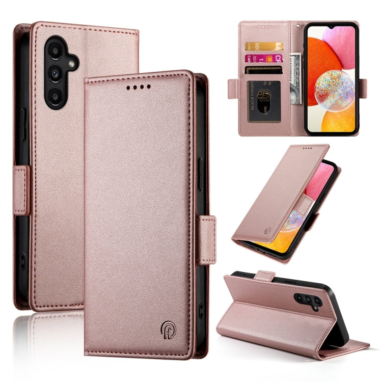 Custodia per telefono in pelle smerigliata magnetica con fibbia laterale, For Samsung Galaxy A24 4G Global, For Samsung Galaxy A14 4G / 5G, For Samsung Galaxy A34 5G