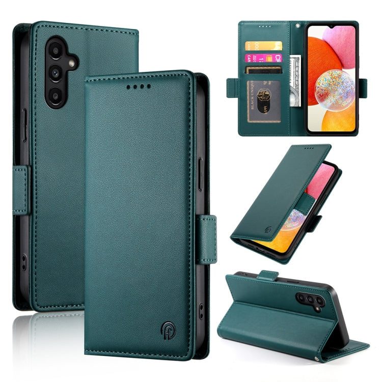 Custodia per telefono in pelle smerigliata magnetica con fibbia laterale, For Samsung Galaxy A24 4G Global, For Samsung Galaxy A14 4G / 5G, For Samsung Galaxy A34 5G